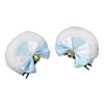 thumbnail image 4 of 2 pinzas para el pelo con orejas de oso, de peluche, ideales para Halloween, cosplay de anime. Azul blanco, 4 of 9