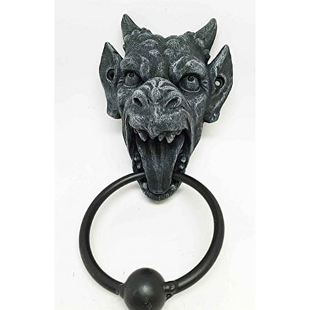 Screaming Horned Gargoyle Door Knocker Metal