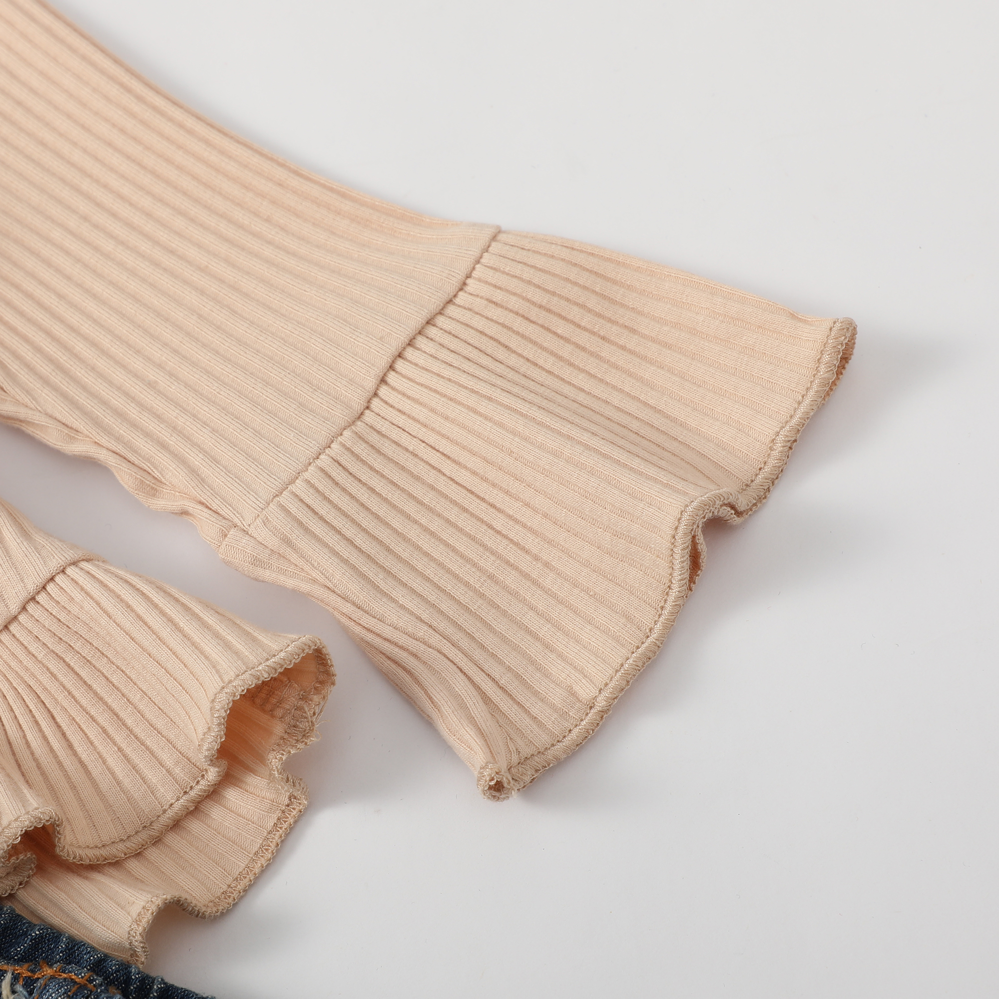 Mioglrie Toddler Girls Fall Winter Outfit Set Apricot photo 5