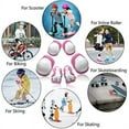 thumbnail image 4 of Qishi 3-in-1 Kids Knee/Elbow/Wrist Guards (3-8Y) for Skate/Bike/Scooter/Rollerblading-Pink, 4 of 8