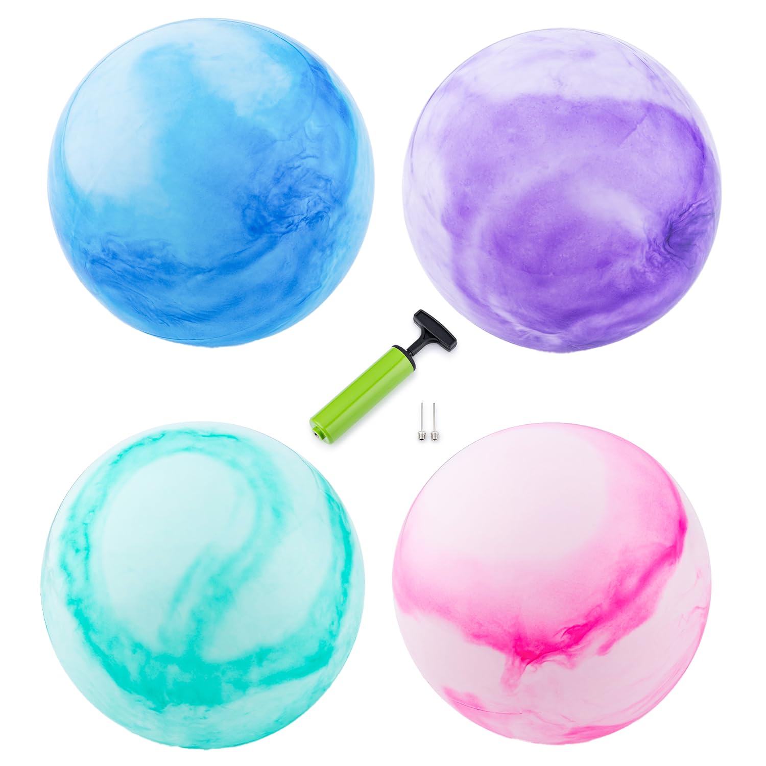 4 Balles Rebondissantes Space Ball - Jouet Sensoriel Anti-stress Pour Enfants Et Adultes - En PU, 6,5cm - Pour Jeux En Extérieur, Coordination - 10