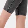 thumbnail image 6 of Riforla Women's Leggings Stretch Capri Denim Yoga Pants V Shape Lifting Design Pockets Outerwear High Waisted Fitness Women Tights Dark Gray M, 6 of 7
