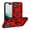 Red, variant on For iPhone 17 Case ,Heavy Duty Shockproof Body Phone Cover Built in Metal Rotated Magnetic Ring Holder Kickstand,Dustproof,Anti-Scratch,Dual Layer Military-Grade Drop protection,Black