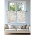 thumbnail image 4 of Beige Black Botanical Tier Curtains 36 Inch Length,Sheer Curtains for Bedroom Living Room Window Watercolor Floral Vintage Rod Pocket Drapes Kitchen Curtains Small Half Window 27.5"x36" 2 Panels, 4 of 6