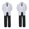 thumbnail image 2 of 5-7pc Formal Black White Suit Set Brown Bow tie Neck Vest Boy Baby Sm-20 Teen, 2 of 3