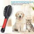 thumbnail image 3 of Cepillo para mascotas de doble cara, cepillo profesional de bambú con pasador y cerdas de doble cara para perros y gatos, cuidado de salón de protección (L), 3 of 5