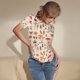 thumbnail image 3 of Balery Autumn Body de cuello redondo de manga corta para mujer Tops de manga corta Tops básicos-Large, 3 of 7
