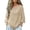 Khaki, variant on Womens Tops Cotton Linen Long Sleeve Shirt Casual Plain Spring Summer T-Shirts Oversized Loose Ladies Elegant Baggy Tunic Top