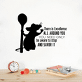 thumbnail image 2 of There Is Excellence All Around You You need Only To Stop And Savor It - Disney Ratatouille Quotes Cute Ramy Silhouette Vinyl Wall Art Wall Sticker Wall Decal Bedroom Classroom Nursery Size(22x30 inch), 2 of 3