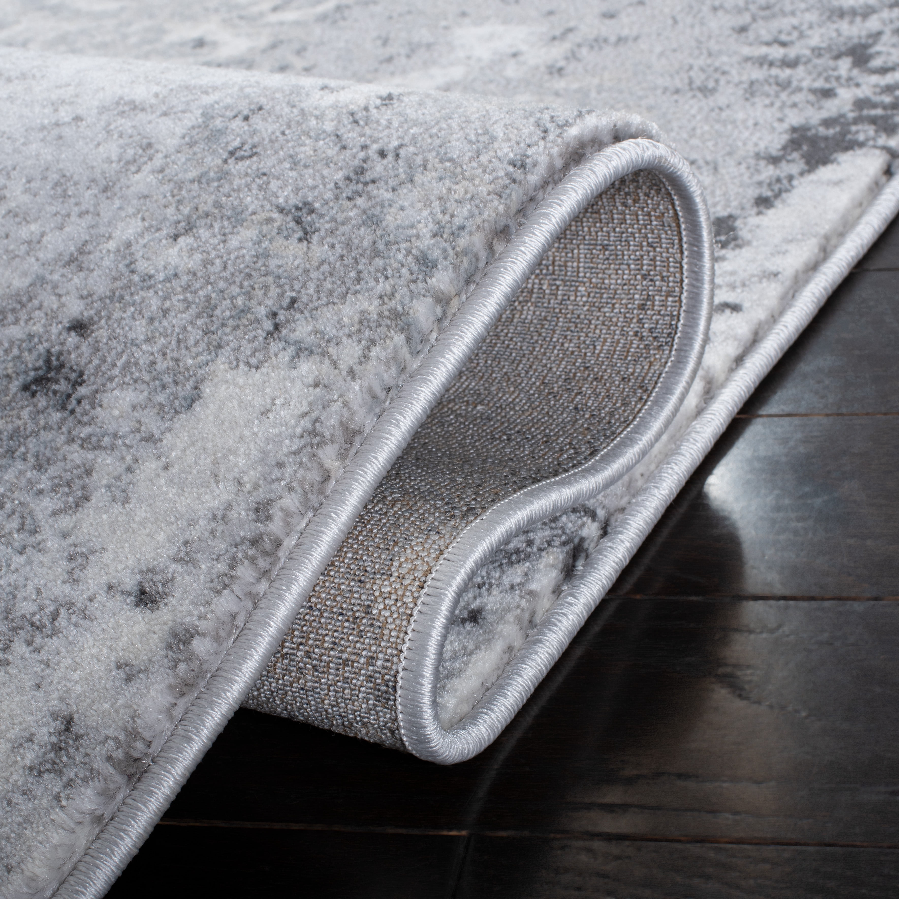 SAFAVIEH Carnegie Jaye Modern Area Rug, Ivory/Gray, 9' x 12'