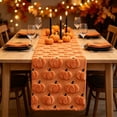thumbnail image 3 of Thanksgiving Decorative Table Runner, Exquisite Embroidered Pumpkin Motif, Festive Table Banner, Elegant Dining Table Textile Ornament for Fall Harvest Holiday Home Tabletop Decoration, 3 of 7