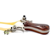 Runzkzy Alloy Fast Compression Flat Leather Slingshot Outdoor Laser Shooting No Strap Slingshot