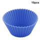 thumbnail image 5 of Wosthever 10 Uds. De tazas de silicona para magdalenas, revestimientos para magdalenas, taza redonda reutilizable para pasteles, molde para Type5 NO5, 5 of 6