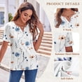 thumbnail image 3 of SWQZVT Womens Summer Tops Casual Short Sleeve V Neck Shirts Business Dressy Work Blouses, 3 of 6