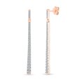 thumbnail image 1 of DGOLD Boucles d'Oreilles Pendantes en Or Rose 10kt Diamant Blanc Rond pour Femmes (1/2 cttw), 1 of 4