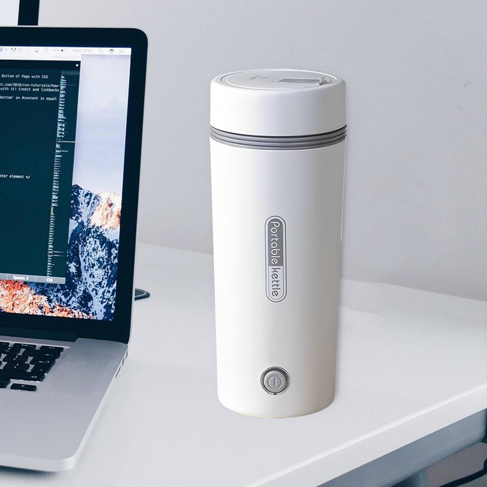 Portable Electric Kettle,Portable Electric Kettle Electric Tea Kettle Home,Electric Kettle Stainless Steel 350ml,Small Electric Kettle Personal Hot Water Boiler,Tea Hot Water Kettle Small white