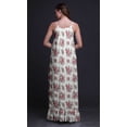 thumbnail image 2 of Bimba White3 Floral Leaves & Begonia Womens Sleepwear Long Nightgown Printed Spaghetti Strap Ladies Nightwear X-Small, 2 of 5
