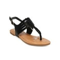 thumbnail image 1 of New Women DbDk Special-13 Leatherette Slit Slingback Braided Thong Sandal Size, 1 of 5