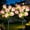 Purple, variant on Maspost Rose Flower Garden Lights Outdoor, 2 pack, 7 Heads Waterproof LED Lights with 8 Modes for Patio Lawn Yard Decor, Pink