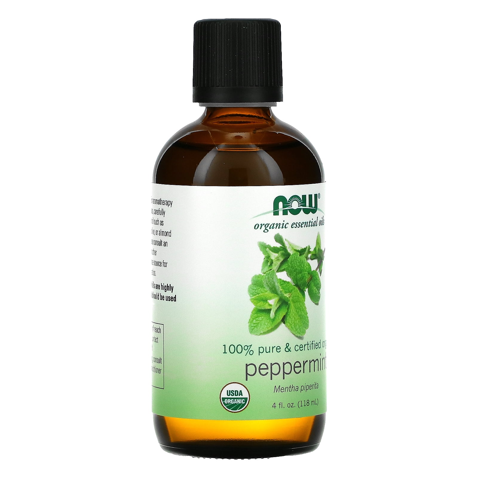 NOW Foods Organic Essential Oils, Peppermint, 4 fl oz (118 ml)
