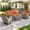 Coarse Orange Red, variant on Vcatnet 4 Pieces Patio Outdoor Conversation Set High Back Wicker Rattan Furniture Outdoor Sectionals with Coffee Table, Dark Gray