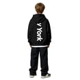 thumbnail image 5 of Toddler Boys Fashion Hoodie Sweatshirts with Large City Name Print Long Sleeve Sweatshirt Casual Fall Pullovers Size 2-3T,Black, 5 of 8
