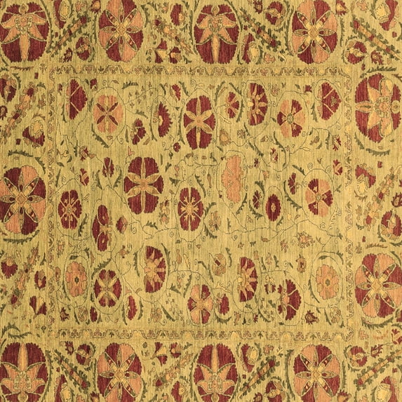 Ahgly Company Indoor Square Oriental Brown Traditional Area Rugs, 4' Square