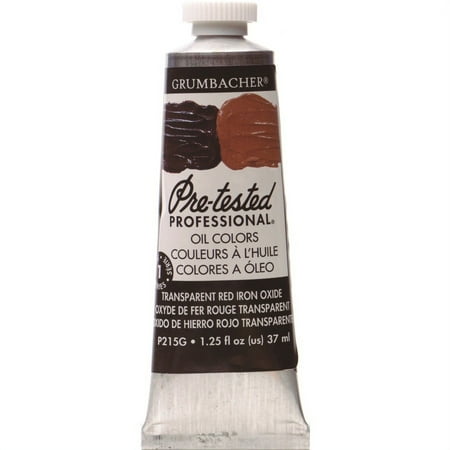 UPC: 0014173353450 | Grumbacher Pre-Tested Artists  Oil Color – Transparent Red Oxide  1.25 oz tube