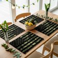 thumbnail image 5 of Green American Flag Placemats Set of 4, Wooden Grain Washable Wipeable Table Mats for Dining Tables, Indoor Outdoor Kitchen Place Mats for Holiday Party Table Decor, 5 of 9