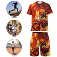 thumbnail image 5 of Ninjago Boys Girls Short Sleeve Mesh T-Shirt And Shorts Outfit Set Summer Clothes Set for Kids, 5 of 8
