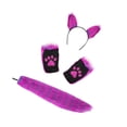 thumbnail image 2 of BELOVING Ensemble Oreilles et Queue d'Animal Oreilles de Chat et Longue Queue pour Spectacle de Scène de Vacances, 2 of 9