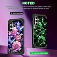 thumbnail image 2 of CASEFIV For Samsung Galaxy S25 FE Case,Glow in the dark Heavy Duty Shockproof Hard PC+Soft Silicone Drop Protective Women Girls Case for Galaxy S25 FE (2025),Black Butterfly, 2 of 7