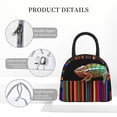 thumbnail image 4 of Daiia Chameleon Panther On Colored Pencils Pattern Lunch Bag , Insulated Lunch Box, Small Leakproof Cooler Food Lunch Containers Reusable High Capacity Lunch Tote Bags-One Size, 4 of 6