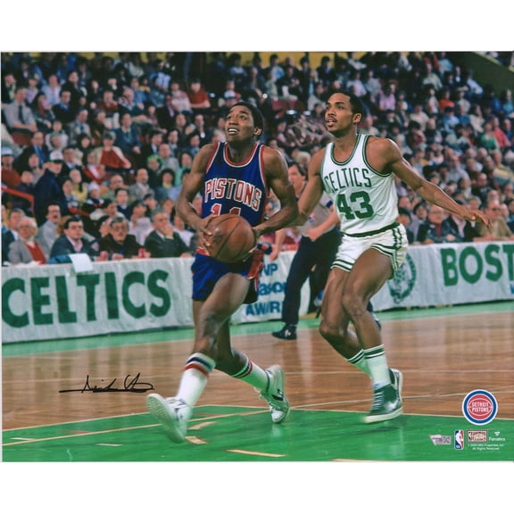 Isiah Thomas Detroit Pistons Autographed 16" x 20" vs. Celtics Photograph - Fanatics Authentic Certified