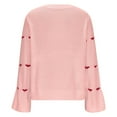 thumbnail image 6 of Axiiglly Sweaters for Women Heart Print Pullover Sweaters Casual Versatile Knit Sweater Long Sleeve Crew Neck Fall Maternity Clothes Comfy Loose Fit Chunky Sweaters, 6 of 7