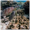thumbnail image 1 of Picture-Tiles.com: Turtle Ceramic Tile Wall Mural WAL501068-44M. 24"W x 24"H using (16) 6" x 6" Ceramic Tiles-Satin Finish, 1 of 3