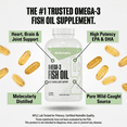 thumbnail image 5 of NutraBio Omega 3 Fish Oil Supplements, 2,000mg, 400 Softgels - EPA DHA Omega 3 Fatty Acid Supplement to Help Support a Healthy Heart, 5 of 10