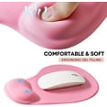 thumbnail image 7 of RUseeN Ergonomic Mouse Pad with Gel Wrist Rest, Comfortable Mousepad with Smooth Wrist Support Surface and Non-Slip PU Base, Computer, Laptop, Office & Home, Pink, 7 of 7