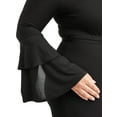 thumbnail image 4 of Ella Samani Women's Plus Size Tiered Ruffle Sleeve Jumpsuit, 4 of 4