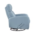 thumbnail image 5 of OakvillePark Bramblecrest Leather Match Swivel Glider Reclining Chair, Blue, 5 of 14