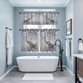 thumbnail image 4 of Elephant Bubbles Kitchen Curtains Valances and Tiers Set of 3 Vintage Abstract Elephant Blowing Bubbles Grey Tier Curtains and Valance with Rod Pocket for Small Windows, 27.5"x24", 4 of 9
