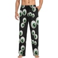 thumbnail image 4 of FREEAMG Men's Pajama Pants with Pockets Sleepwear Lounge Pants Stretch Casual Halloween Cartoon Eyes, 4 of 7