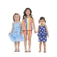 thumbnail image 5 of Wonder Nation Toddler Girls Cotton Poplin Print Peplum Top and Short Set, 2-Piece, Sizes 12M-5T, 5 of 5