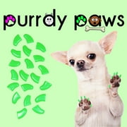 Purrdy Paws Soft Nail Caps for Dogs 40pk - Neon Green X-Large