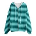 thumbnail image 4 of Women's Hooded Zippered Drawstring Waist Long Sleeved Comfortable Outdoor Sports Sweatshirt for Everyday Use, 4 of 4
