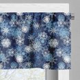 thumbnail image 3 of Ambesonne Winter Valance Pack of 2, Ornate Snowflakes Xmas, 54"X12", Pale Blue Dark Blue, 3 of 5
