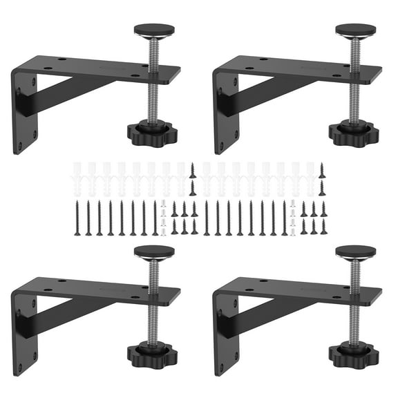 AEVXKHI 4PCS Undermount Sink Bracket with Black Coating Avoid Rust Adjustable Undermount Sink Support Triangular Structure for Narrow Cabinet