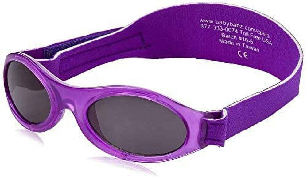 Baby Banz Retro Baby Sunglasses – Pacific Pink, UV Protection For 0-24 Months, Adjustable Strap