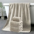 thumbnail image 3 of 2PCS Bath Towel Set, InsCrazy Bath Towels 100% Cotton Towels Bathing Thickened Quick Drying Large Towel Washcloth Water Absorbent Oversized Soft Bathroom Towels 55 X 28Inches, 3 of 7