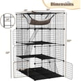thumbnail image 4 of WLTER Cat Cages Indoor, 56" Large 4-Tier Cat Enclosure with Skylight, Hammock, 3 Ladders, Detachable Metal Wire Kennel with 4 Lockable Doors, DIY Cat Crate & Pet Playpen Catio for 1-4 Cats, 4 of 9